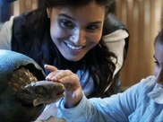 Zoe and the baby Ankylosaur