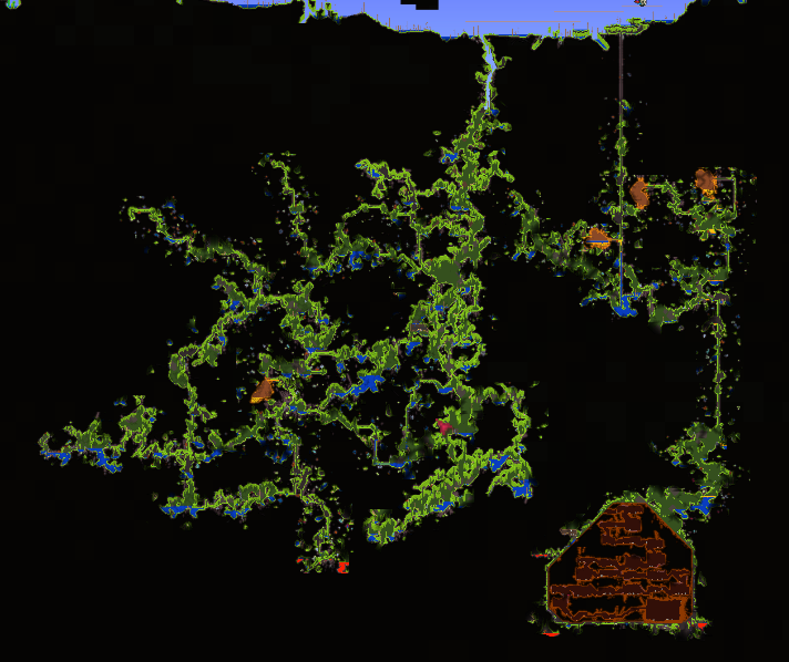 Где джунгли в террарии. Terraria храм джунглей. Храм джунглей на карте террария. Данж в джунглях террария. Данж террария карта.