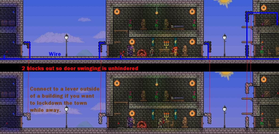 Defensive Tower At Entrance Of Town : Terraria