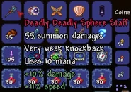 A Deadly Deadly Sphere Staff.
