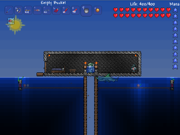 A dart trap shark farm with 1-second timers.