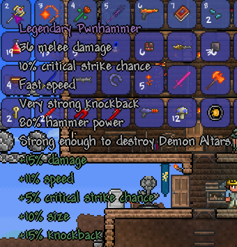 So This Is the result when you forge all your accessories into menacing.  : r/Terraria