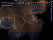 Giant worm in a mine.