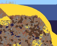 Пляж Флориды на правой стороне карты.