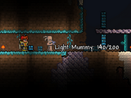 A Light Mummy found near a hallowed desert above ground.