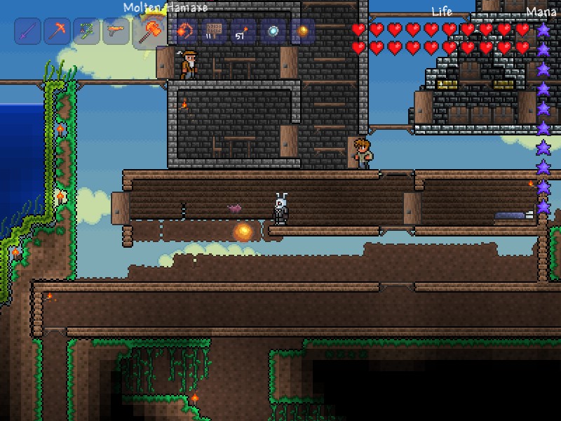 best build for colse range weapons in terraria 1.2.4 update
