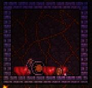 Стена плоти оставляет после себя коробку с дропом из демонитовых/кримитановых кирпичей