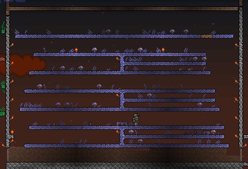 Featured image of post Terraria Glowing Mushroom Farm Glowing mushroom farm becomes a dangerous place after hardmode those stupid skeleton archers are insanely overpowered