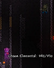 A chaos elemental in the underground corruption