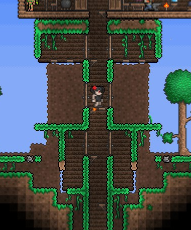 Defensive Tower At Entrance Of Town : Terraria