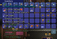 Legendary Chlorophyte Claymore with no damaging buffs.