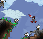 Several bunny cannons