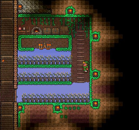 Где находится мерцание. Terraria 1.4.1 ферма. Грибная ферма террария. Ферма мерцающего корня террария. Ферма растений террария 1.4.