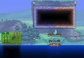 A character using an ocean Key farm with a lava trap.