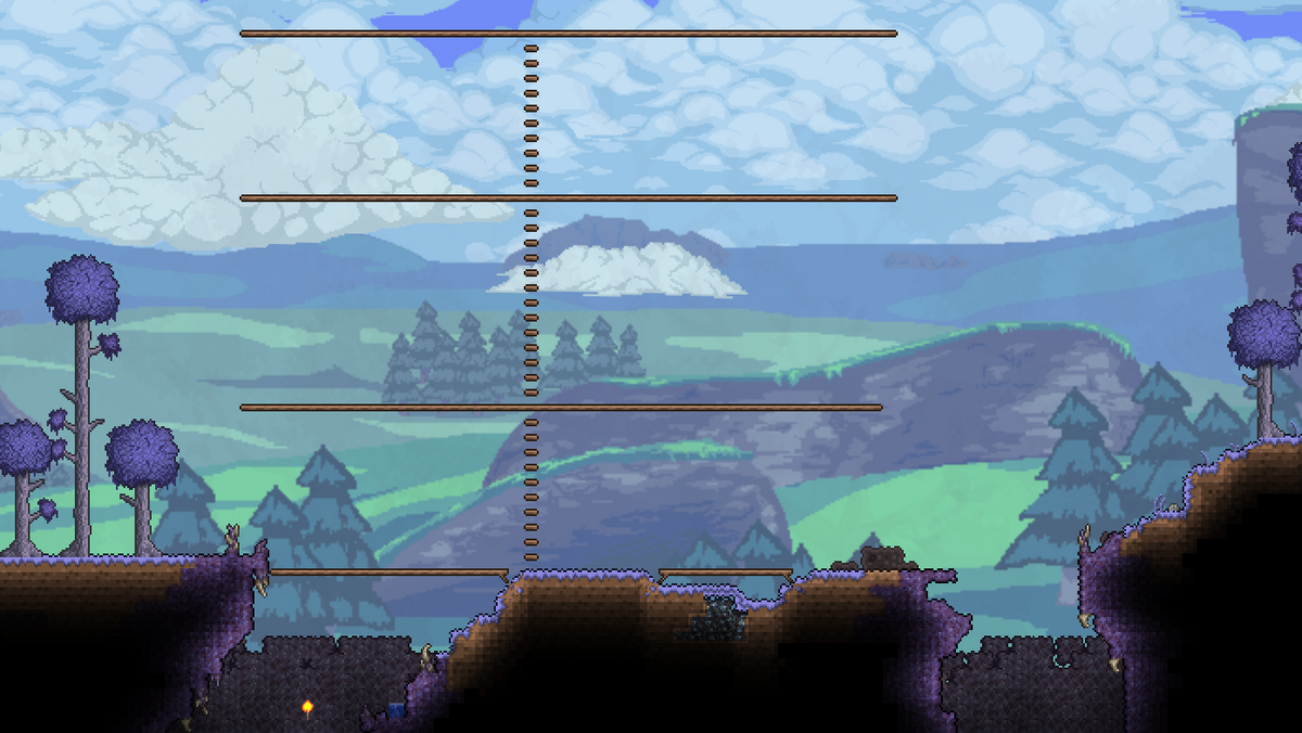 Image of eater of worlds boss from terraria