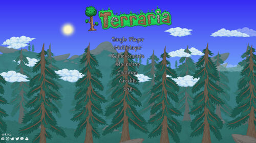 Terraria's main menu