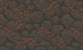 Mur de pierre rocheuse avec mousse orange