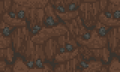 Mur de terre battue avec des rochers