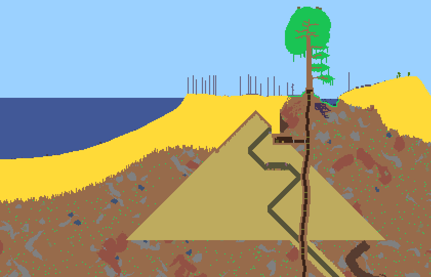 Seed with SEVEN Pyramids, vanilla(no mods) : r/Terraria