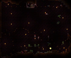 The Lihzahrd Altar room is a very good farming spot.