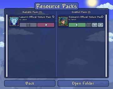 Resource Packs menu