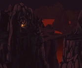 Grandes structures de montagne avec des grottes