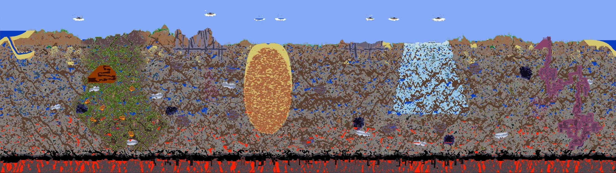 Карта террария плоский мир