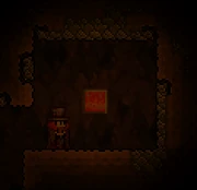 The light created by the Lavafall Wall with lighting setting "Color".