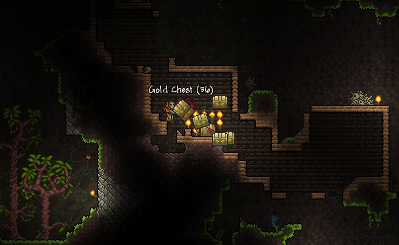I found a wooden chest with golden chest loot : r/Terraria