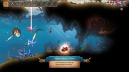 Explosives skill leveling up in an ocean biome