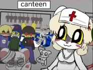 Lorna in canteen with the mouse mysterious who will be the creator of powers syringues.