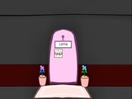 Lorna's bedroom door.