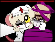 After she killed Damm, Lorna put makeup on him. She takes a photo with the corpse of Damm for fun.