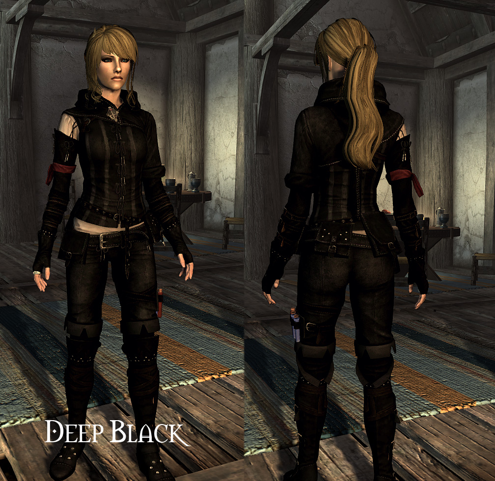 skyrim black armor mod