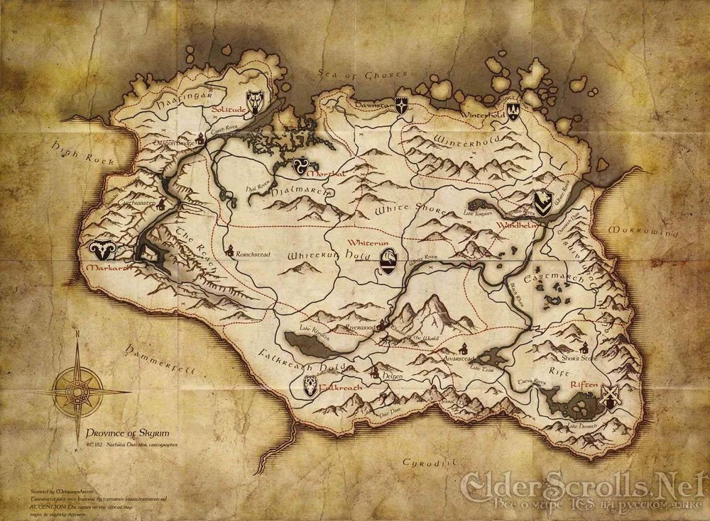 Map | TES5 Skyrim Wiki | Fandom