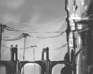 Tesla Tower started out more metallic sci-fi-ish, but we decided it should be built on top of older structures along the way