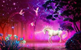 Unicorn-Forest-Sparkles-Birds-Magical-Fantasy-5903716