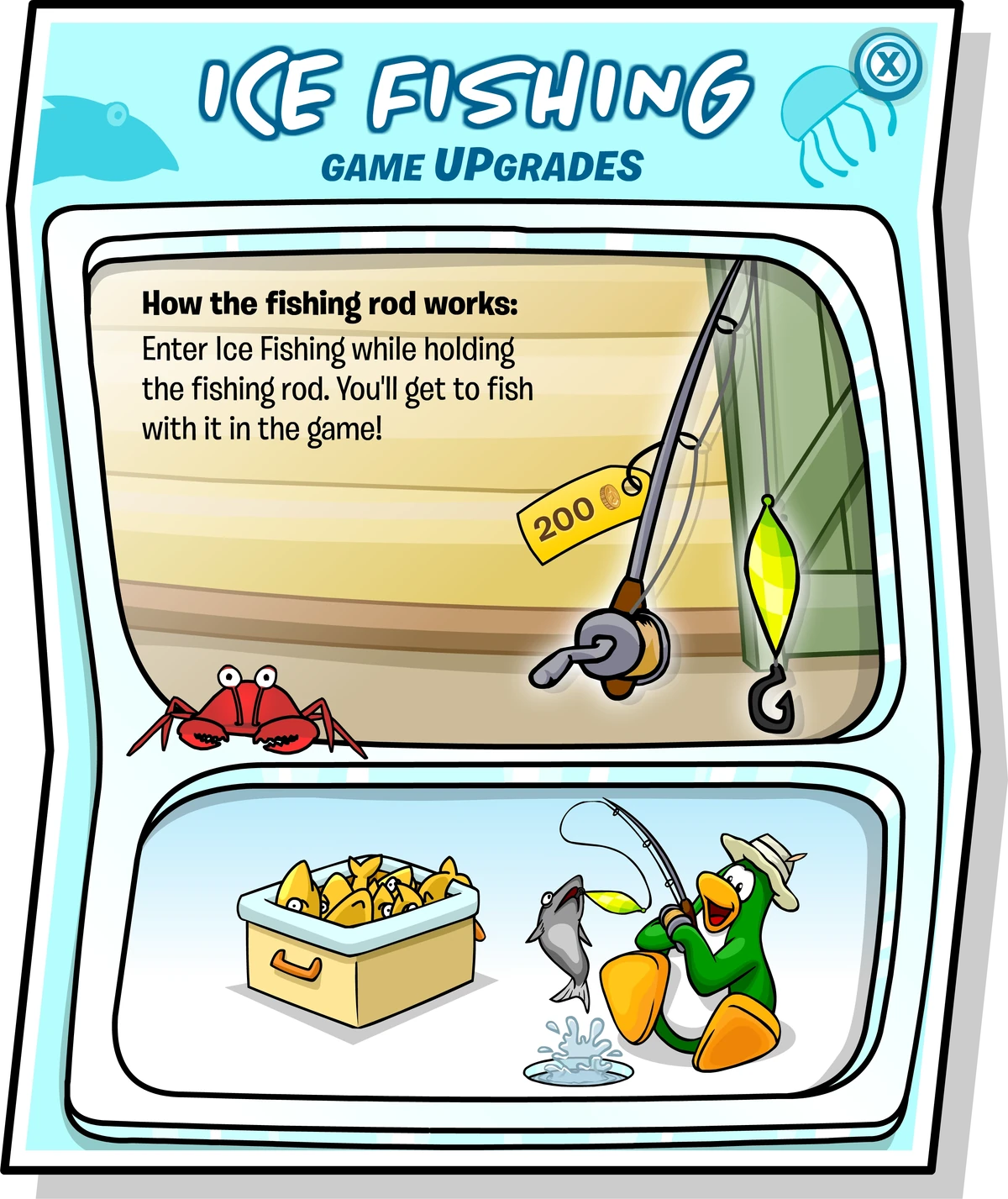 Ice Fishing Game Upgrades Club Penguin Legacy Wiki Fandom