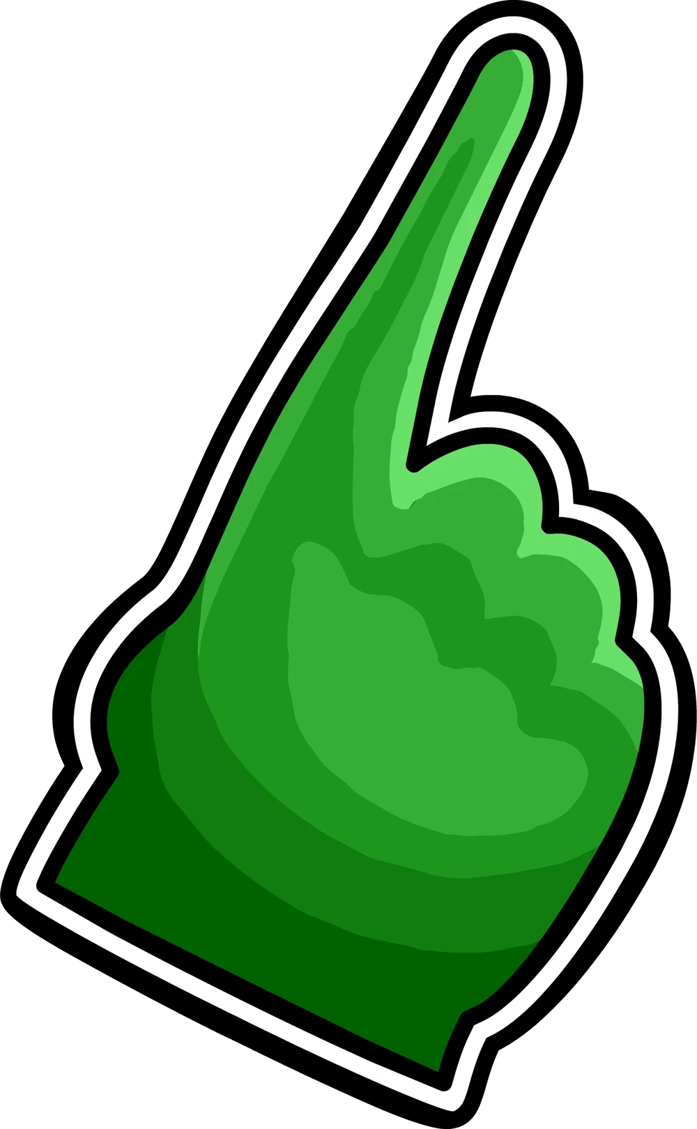 Green Foam Finger Club Penguin Legacy Wiki Fandom