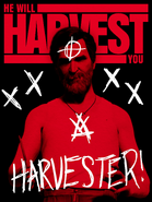 Promotional material with the tagline: All yield, no waste. The Harvester, Bones.