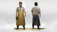 Concept art of Leatherface's "Killing Mask" costume