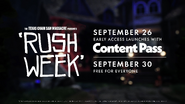 Promotional Material featuring Rush Week and the Content Pass
