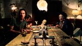 Leatherface at the dinner table.