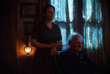 Verna with Grandpa Sawyer.