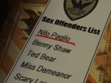 Sex offenders list