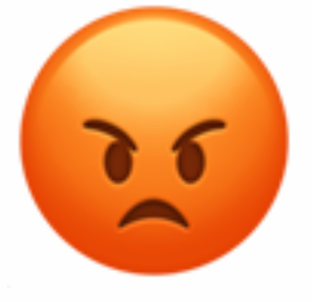 angry face emoticon text