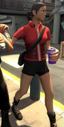 Echo in a casual outfit as seen in "Bad Company".