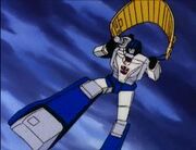 A mech who knows how to make an entrance.