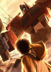 Spike in routine awe of Optimus