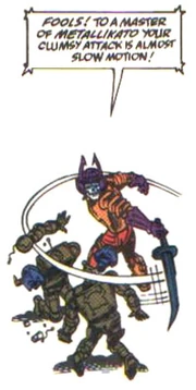 Metallikato requires "Fools!" to be spoken before most sentences.